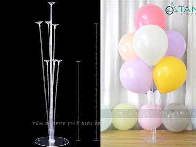 Bộ trụ bong bóng 7 nhánh để bàn nhựa tháo lắp PKBB-TRU7